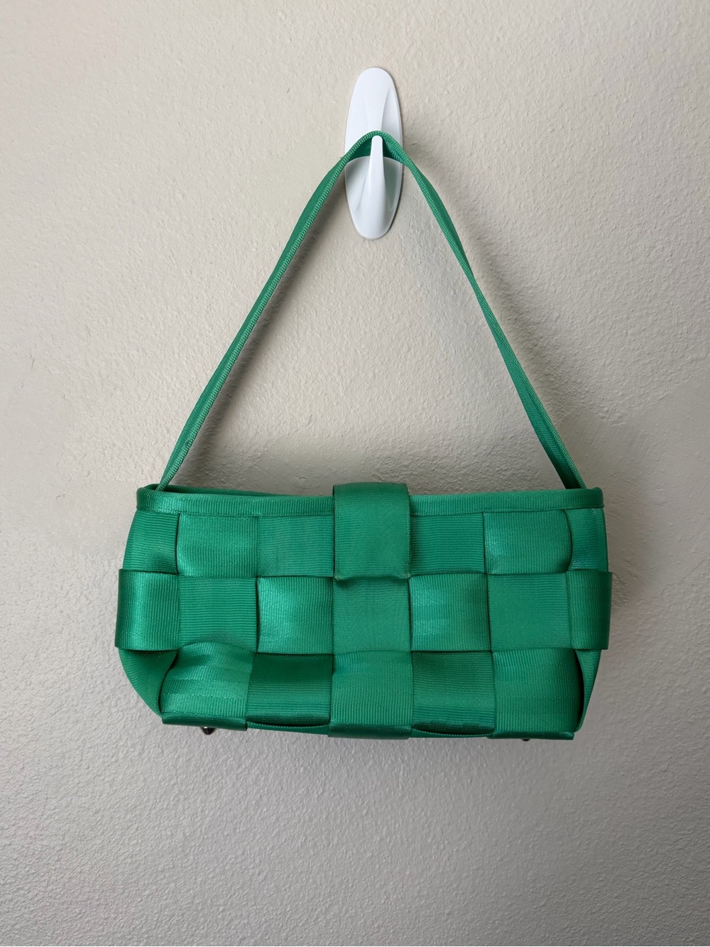 Vintage Harvey’s Woven Baguette - Kelly Green
